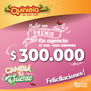 ¡Salió un premio de Quiniela en San Luis!